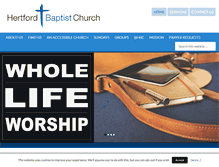 Tablet Screenshot of hertfordbaptist.org.uk
